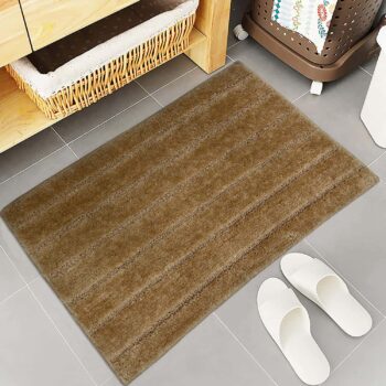 Straight Cut & Loop Anti-Skid Doormat/Bathmat – Perfect Beige – 1400 GSM (60x40 cm)