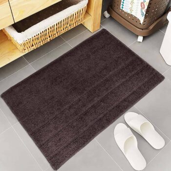 Straight Cut & Loop Anti-Skid Doormat/Bathmat – Chocolate – 1400 GSM (60x40 cm)